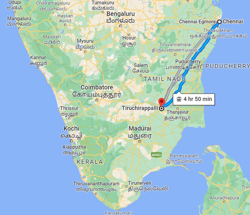 Chennai to trichy one way taxi